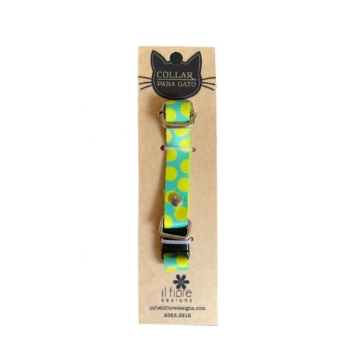 Collar Lunares Verdes para gato